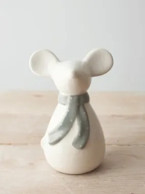 Ceramic Grey Scarf Mouse