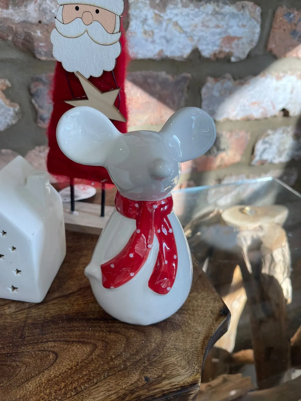 Ceramic Red Scarf Mouse