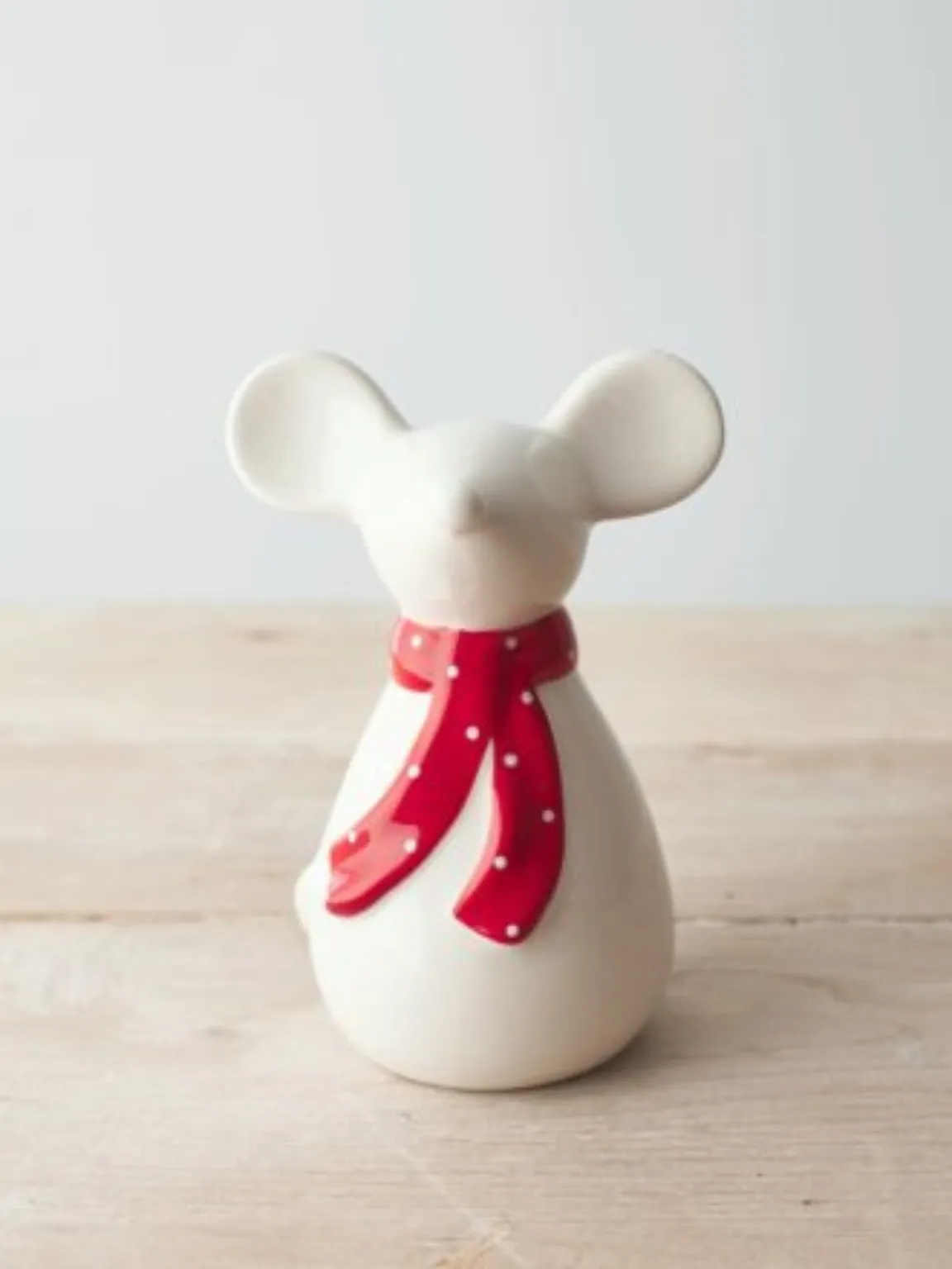 Ceramic Red Scarf Mouse