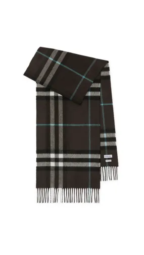 Check Cashmere Scarf - Otter