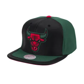 Chicago Bulls Day One Sneaker Hookup Red bottom Two-Tone | Black/Green Snapback Hat