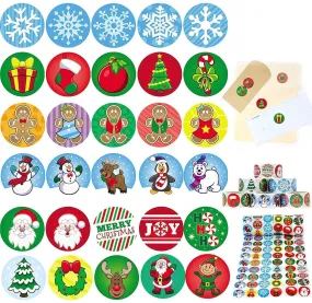 Christmas Sticker Rolls Scrapbook Stickers  Party Favors, School Classroom Prizes.