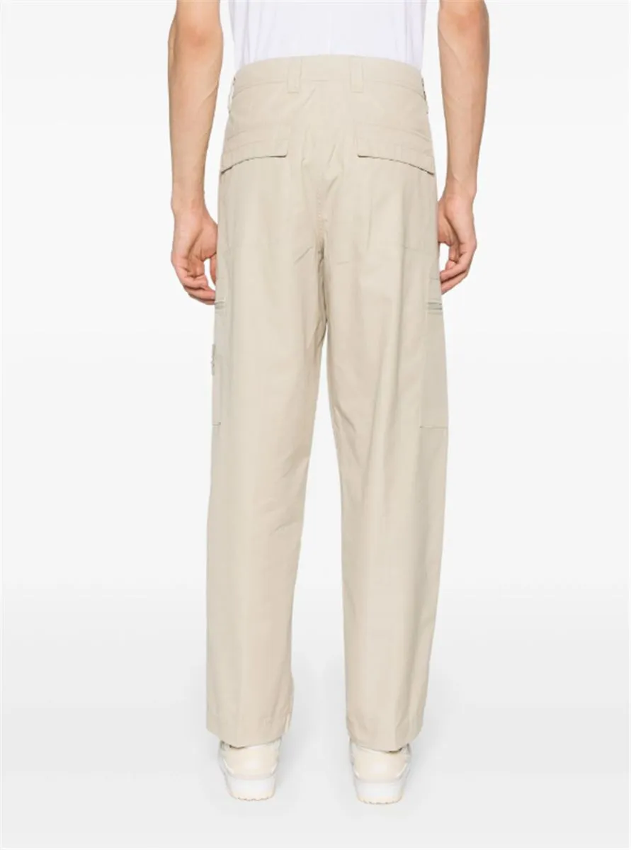 COMPASS-BADGE WIDE-LEG TROUSERS