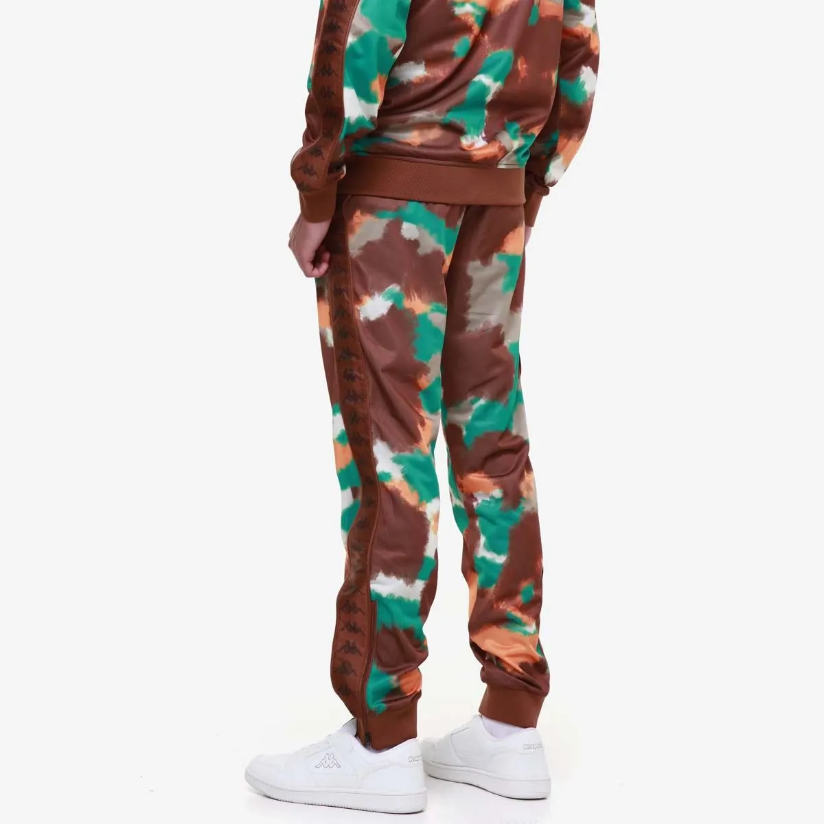 Completo tuta KAPPA 222 Banda giacca + pantalone Graphik camouflage marrone tabacco/verde