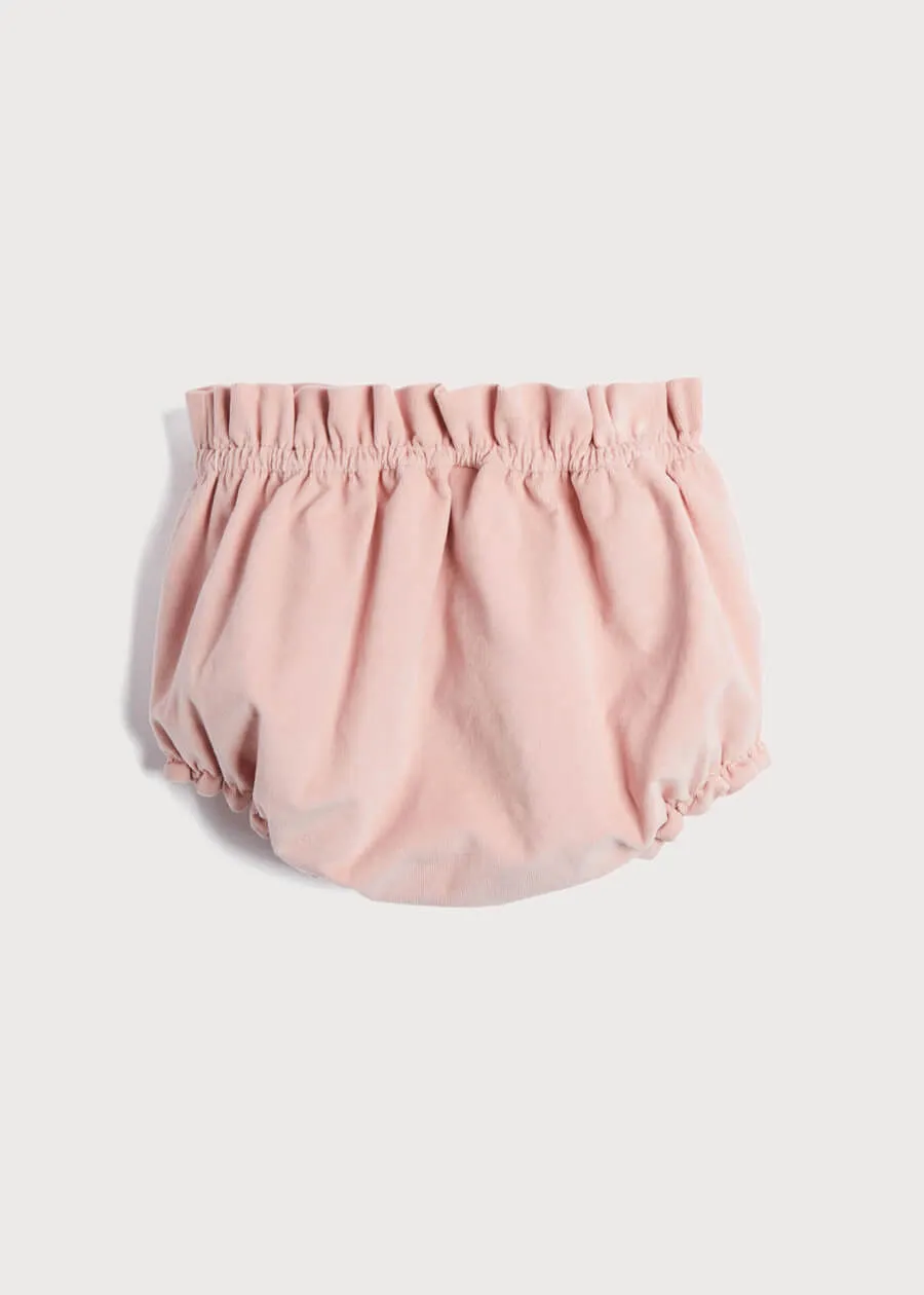 Corduroy Frill Leg Hole Bloomers in Pink (0mths-2yrs)