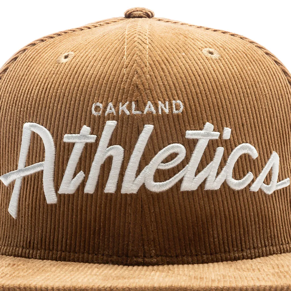 Corduroy Script 9Fifty Snapback - Oakland Athletics