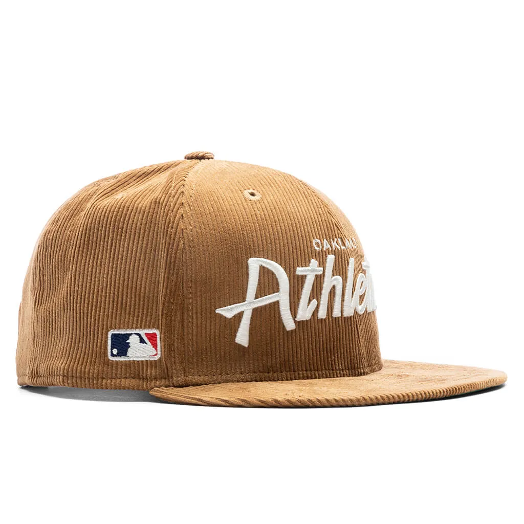 Corduroy Script 9Fifty Snapback - Oakland Athletics