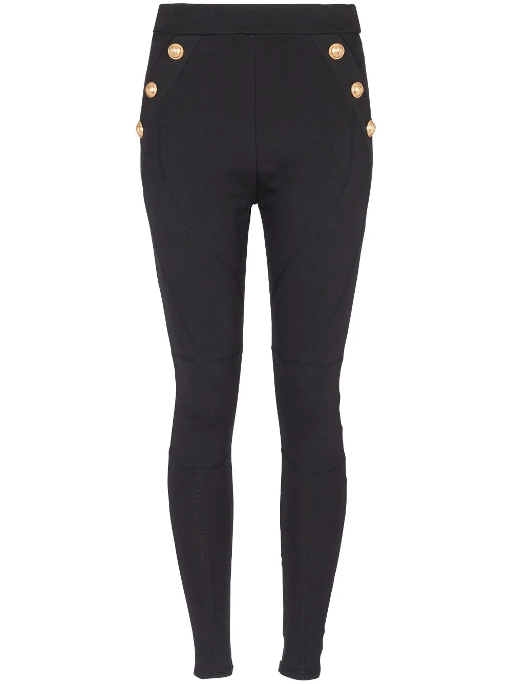 COTTON BLEND BUTTONED LEGGINGS