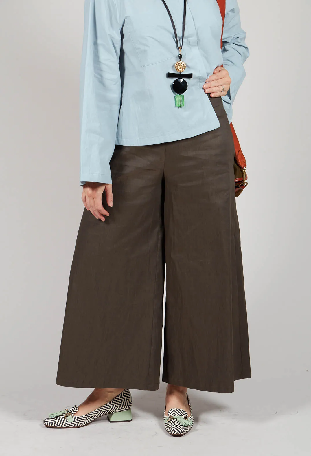 Culotte Trousers in Khaki