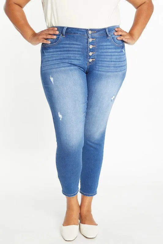 Curvy Destructed Ankle Skinny