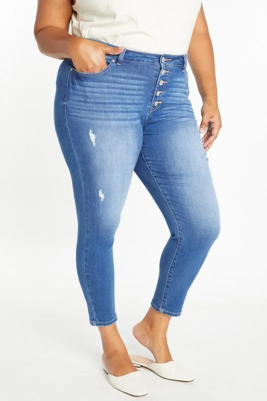 Curvy Destructed Ankle Skinny