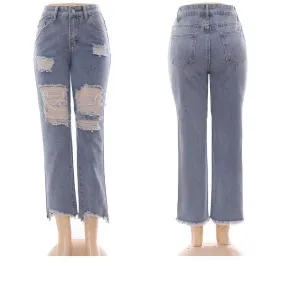 Distressed Denim Jeans