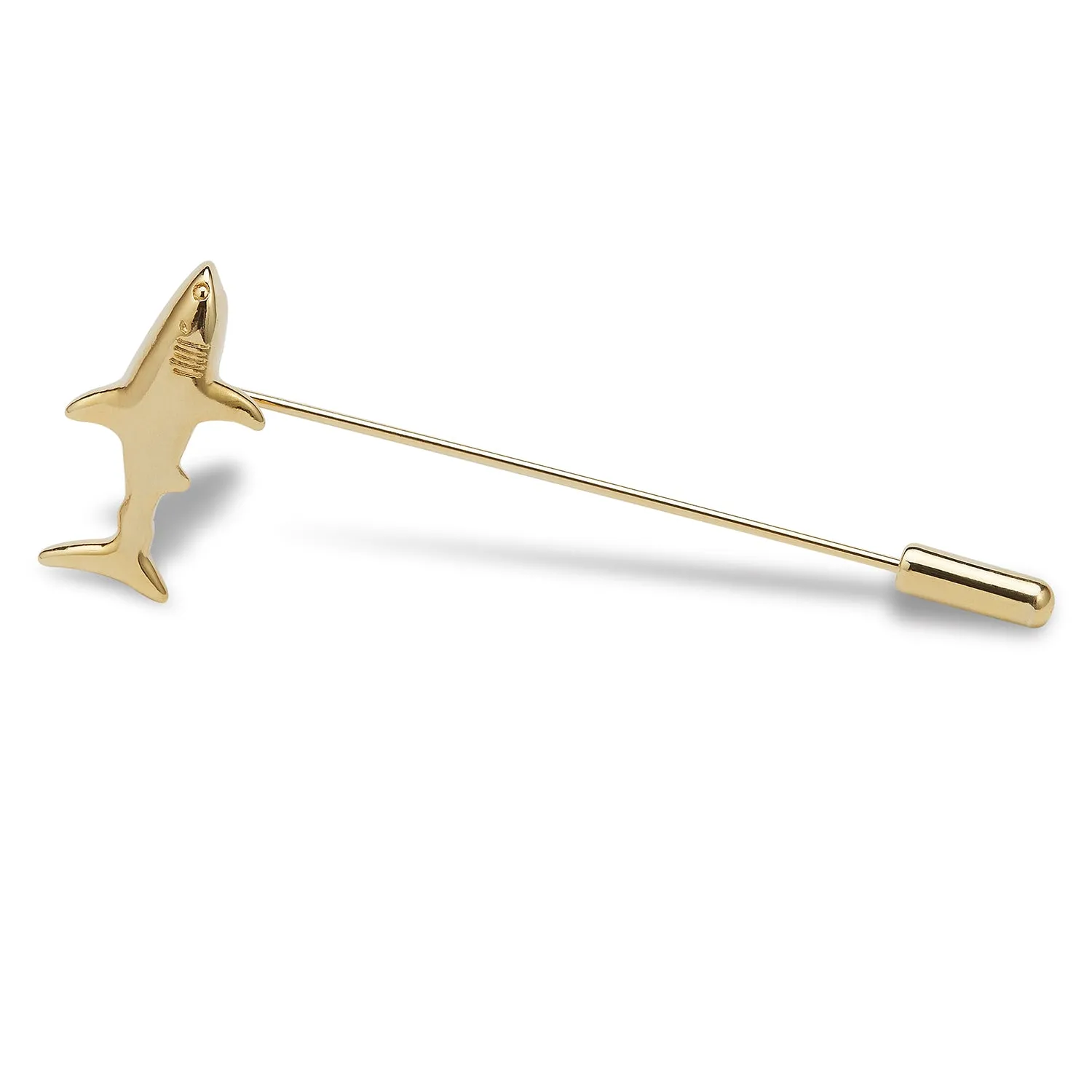 Dorsia Gold Shark Lapel Pin