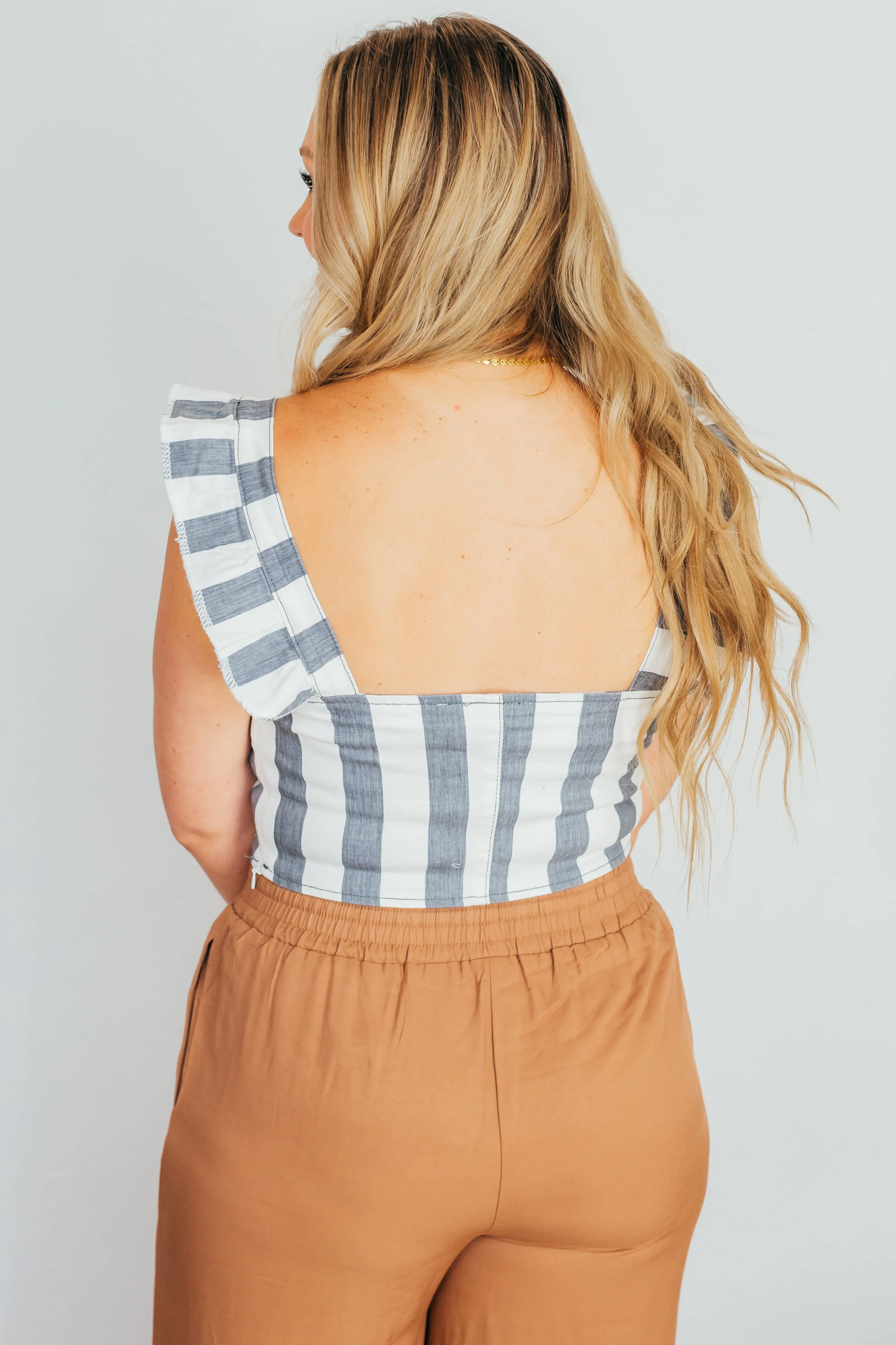 Down The Line Ruffle Tank Top