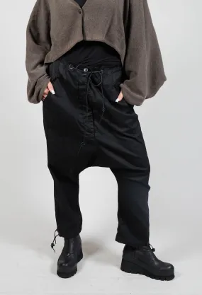 Drawstring Trousers in Black