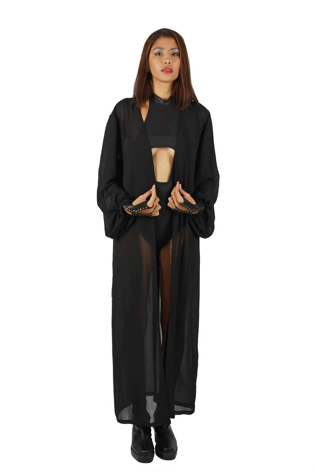 Eden Sheer Black Robe