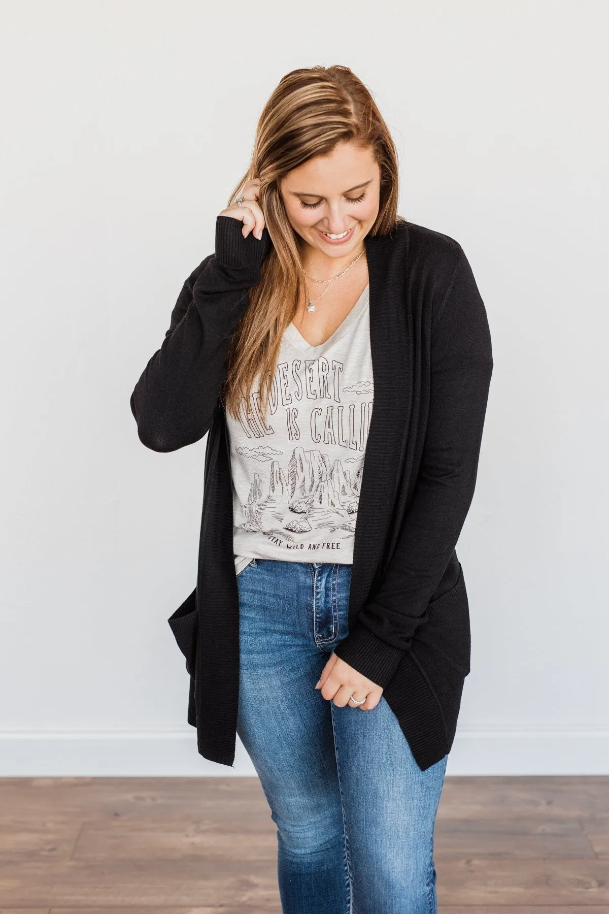 Essential Cardigan- Black