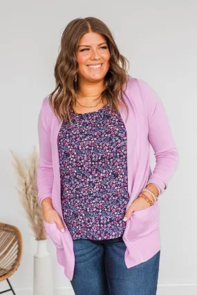 Essential Cardigan- Lilac