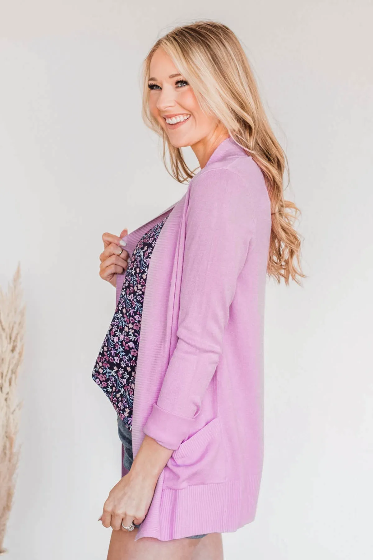 Essential Cardigan- Lilac