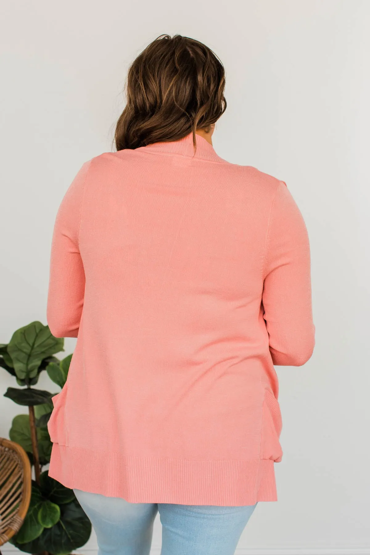 Essential Cardigan- Peach