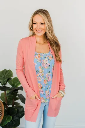 Essential Cardigan- Peach