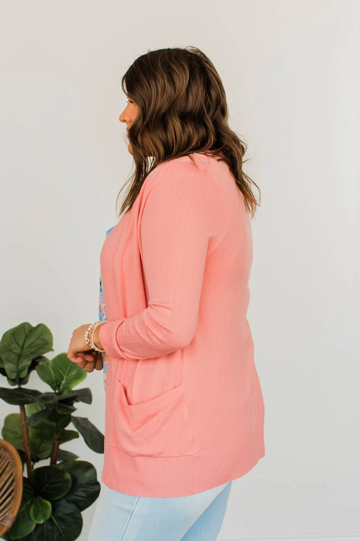 Essential Cardigan- Peach