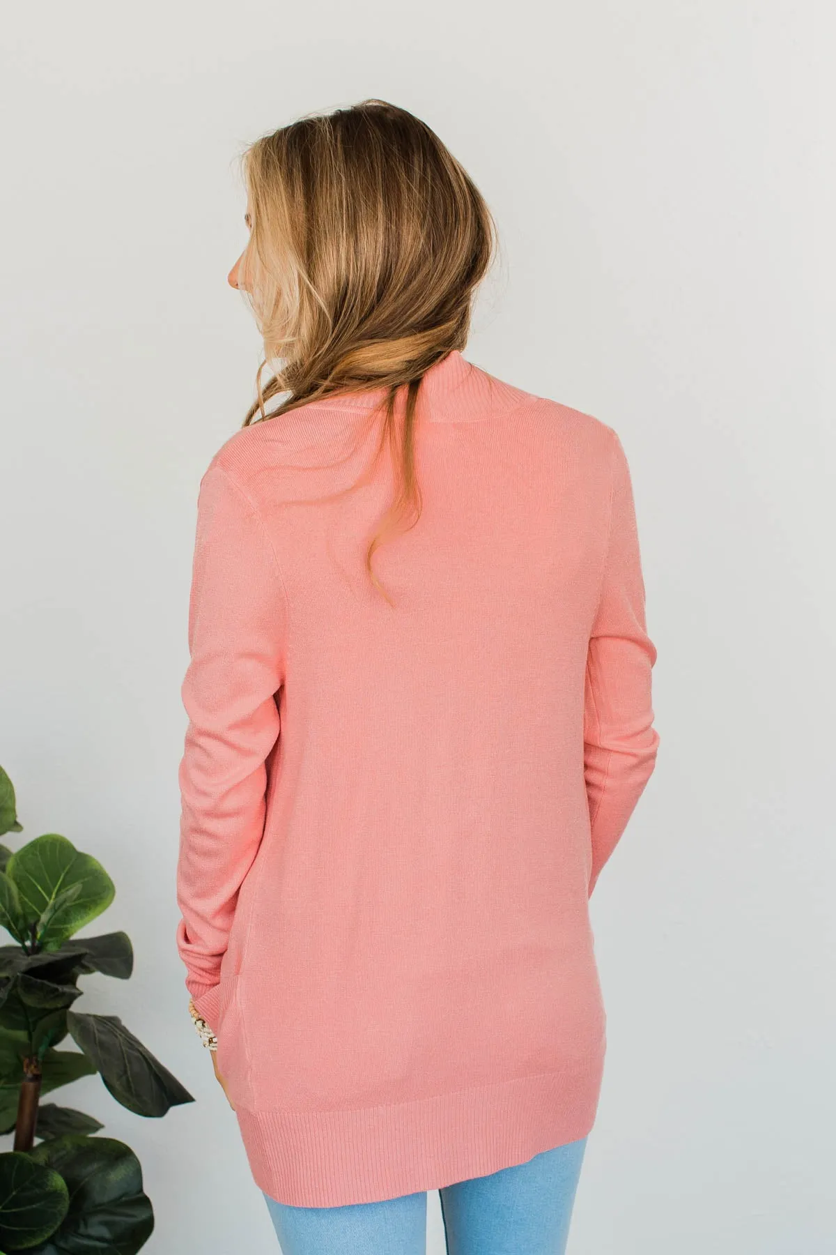 Essential Cardigan- Peach