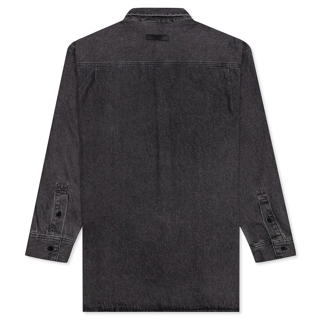 Essentials Denim L/S Shirt - Black