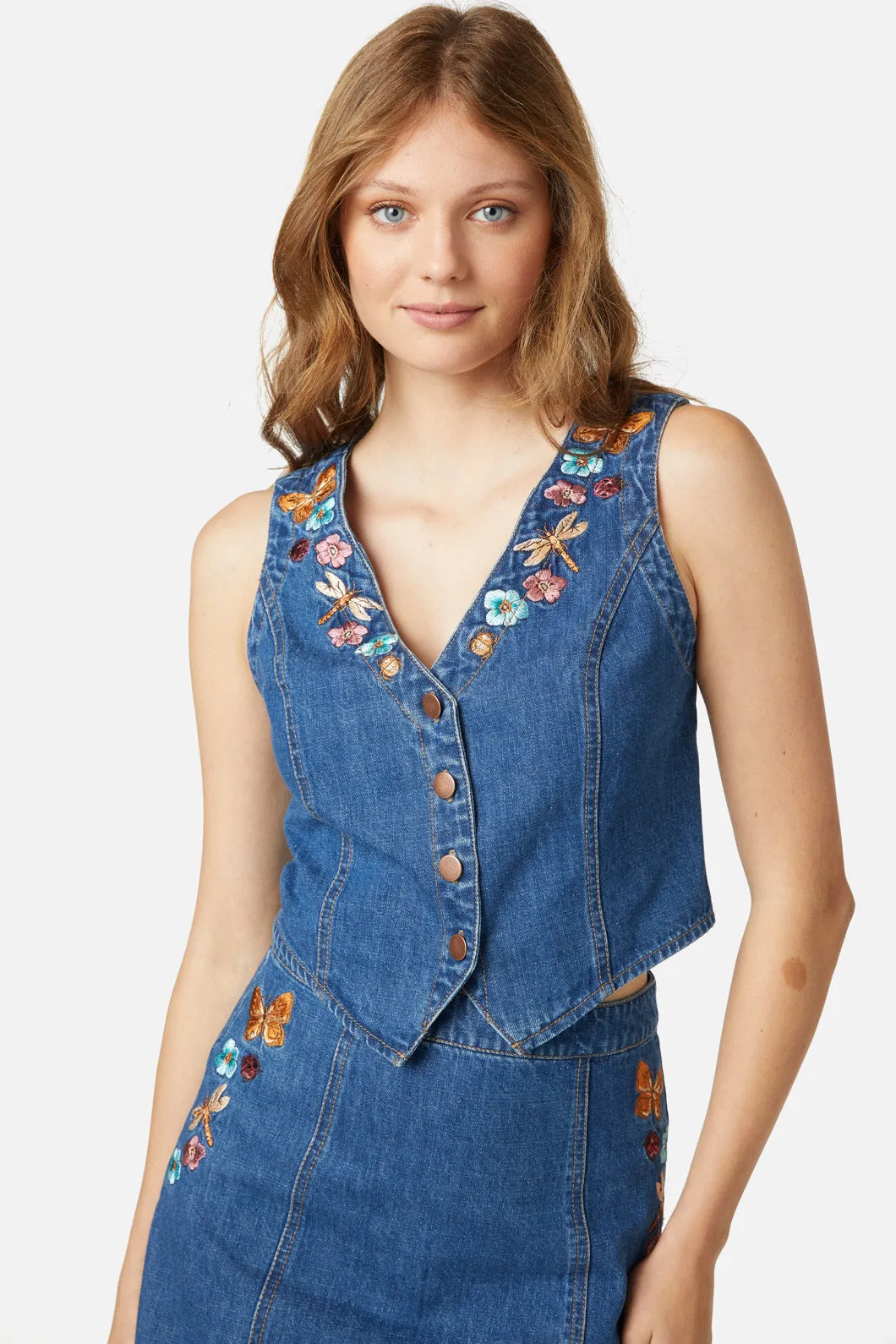 Flora Embroidered Vest