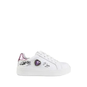 Gaelle CHLOE GS0024L Scarpe Bambina Sneaker Stringate Bianco Viola