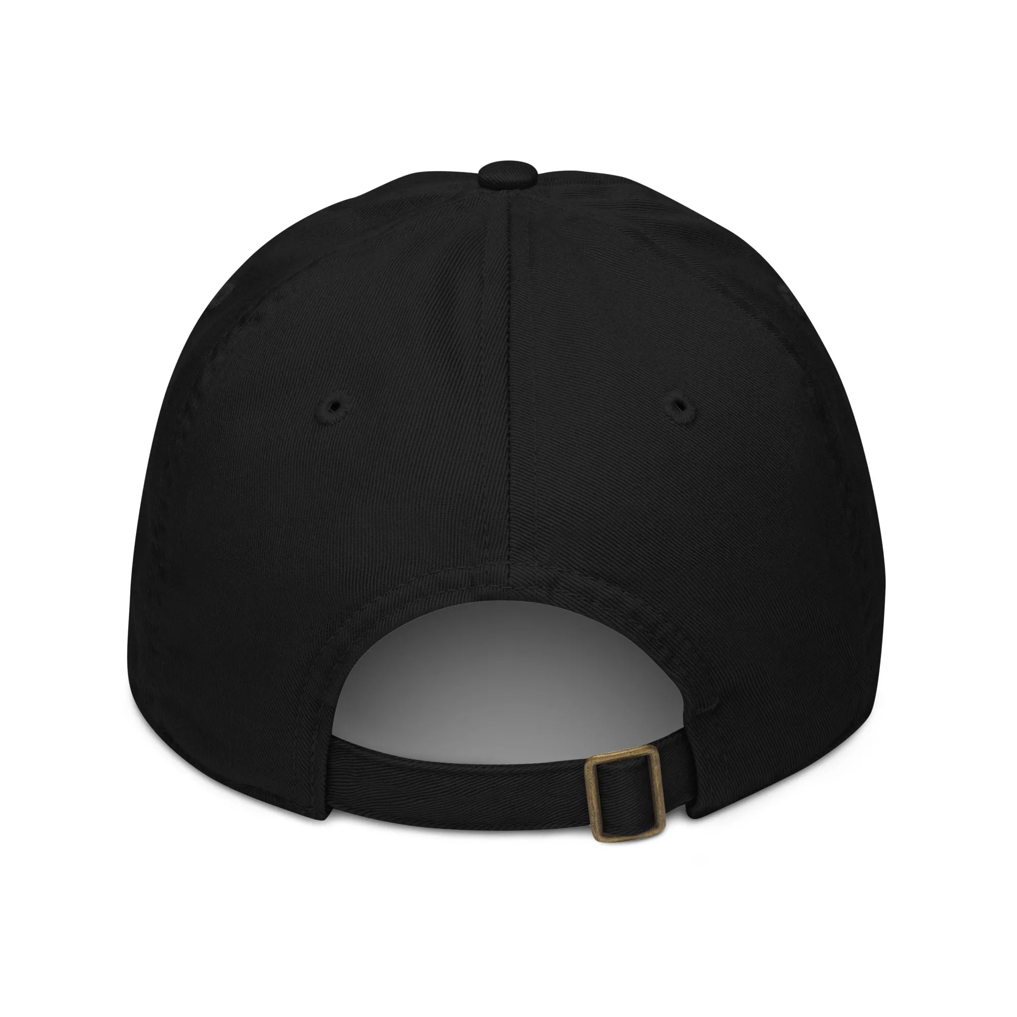 Gerald Black Cotton Structured Embroidery Baseball Hat for Unisex