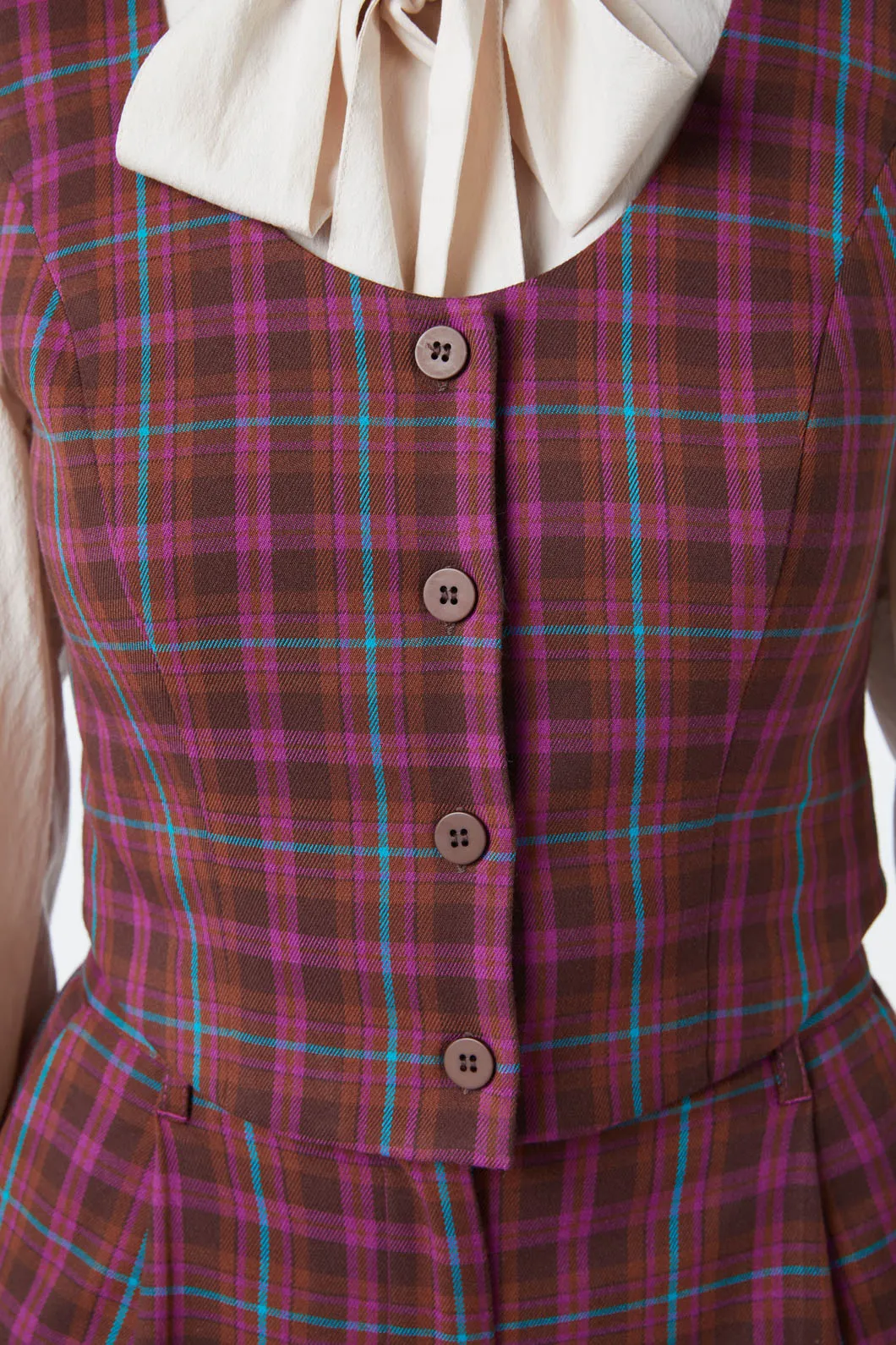 Ginger Check Vest