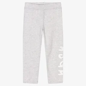 Girls Grey Cotton Leggings