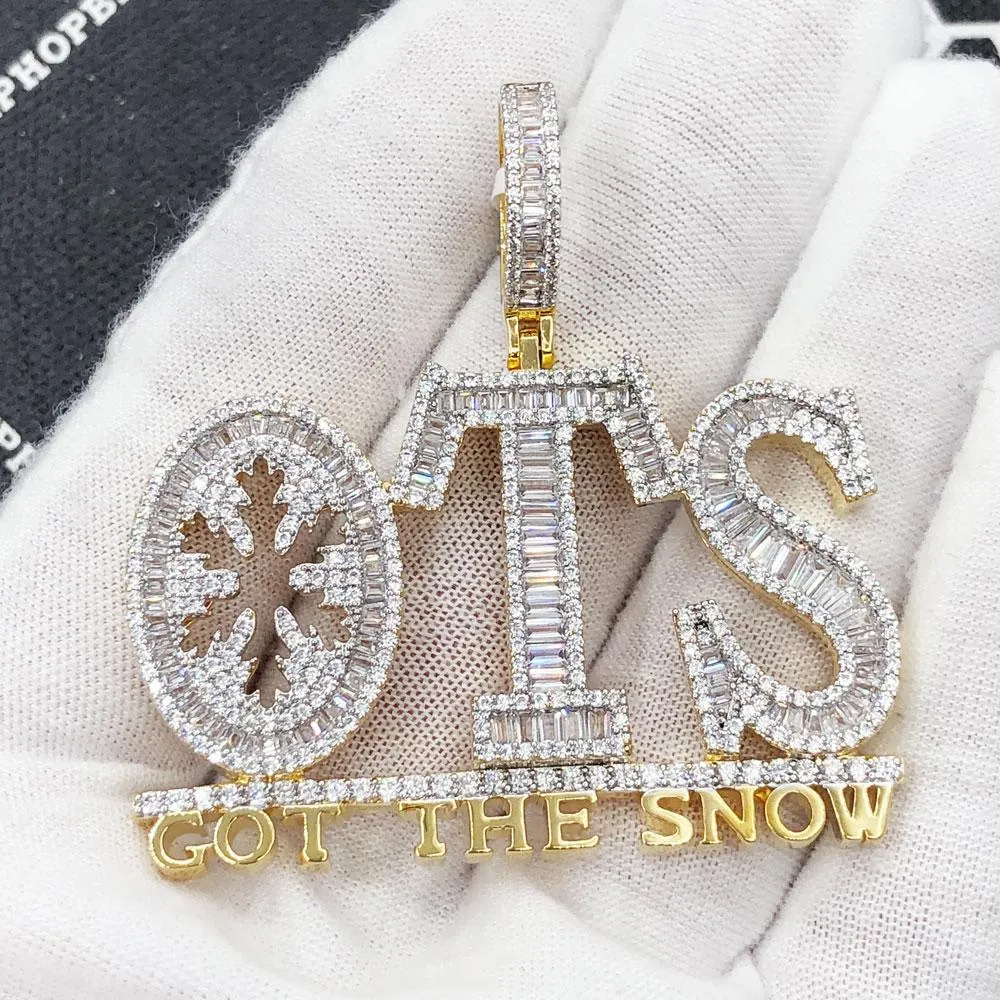 Got the Snow Baguette CZ Hip Hop Iced Out Pendant