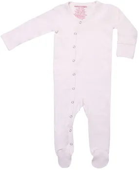 GOTS Certified Organic Cotton Baby Clothes Footed Sleepwear (Natural)