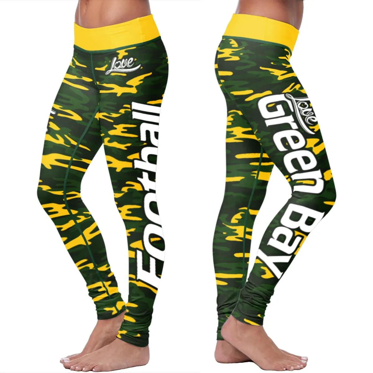 Green Bay Sports Camo Leggings