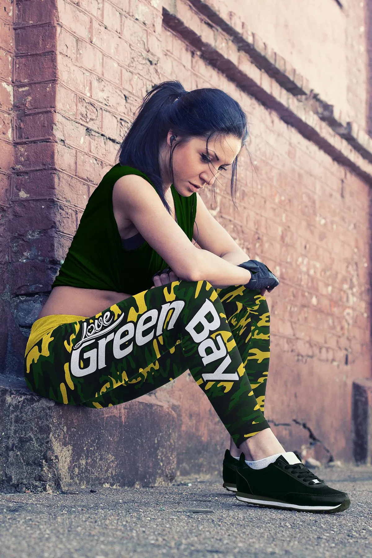 Green Bay Sports Camo Leggings