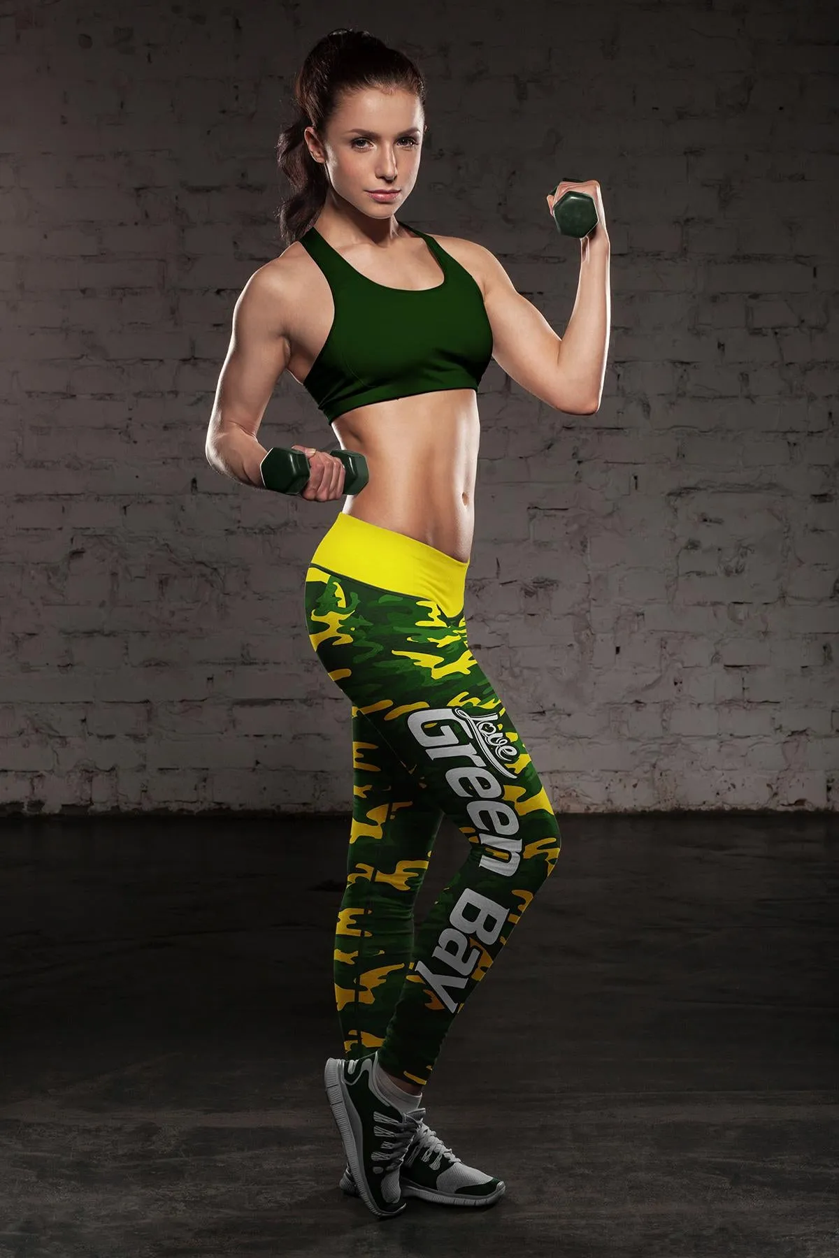 Green Bay Sports Camo Leggings