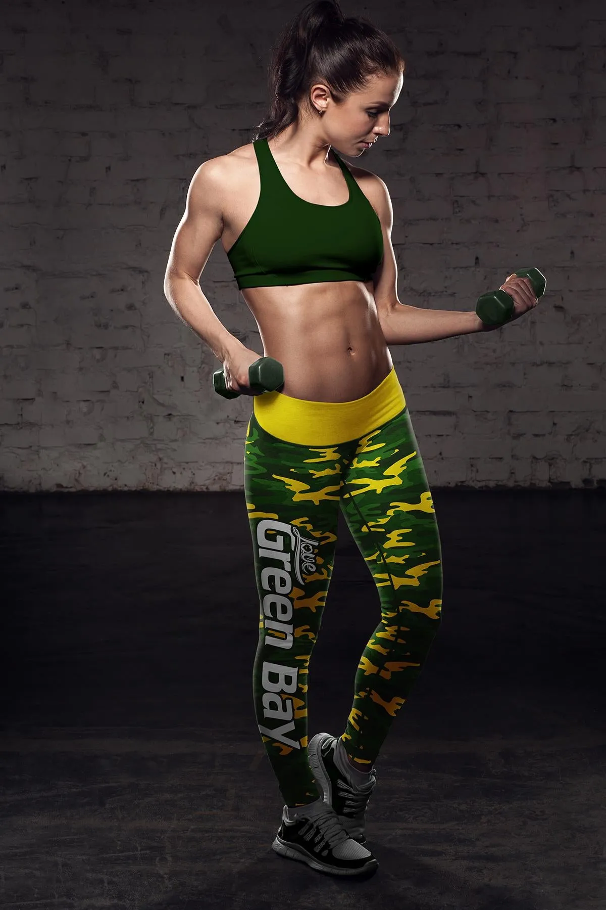 Green Bay Sports Camo Leggings