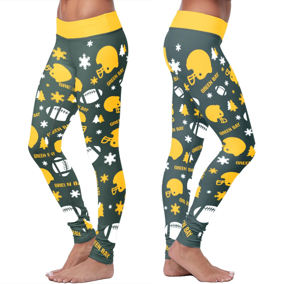 Green Bay Sports Christmas Leggings