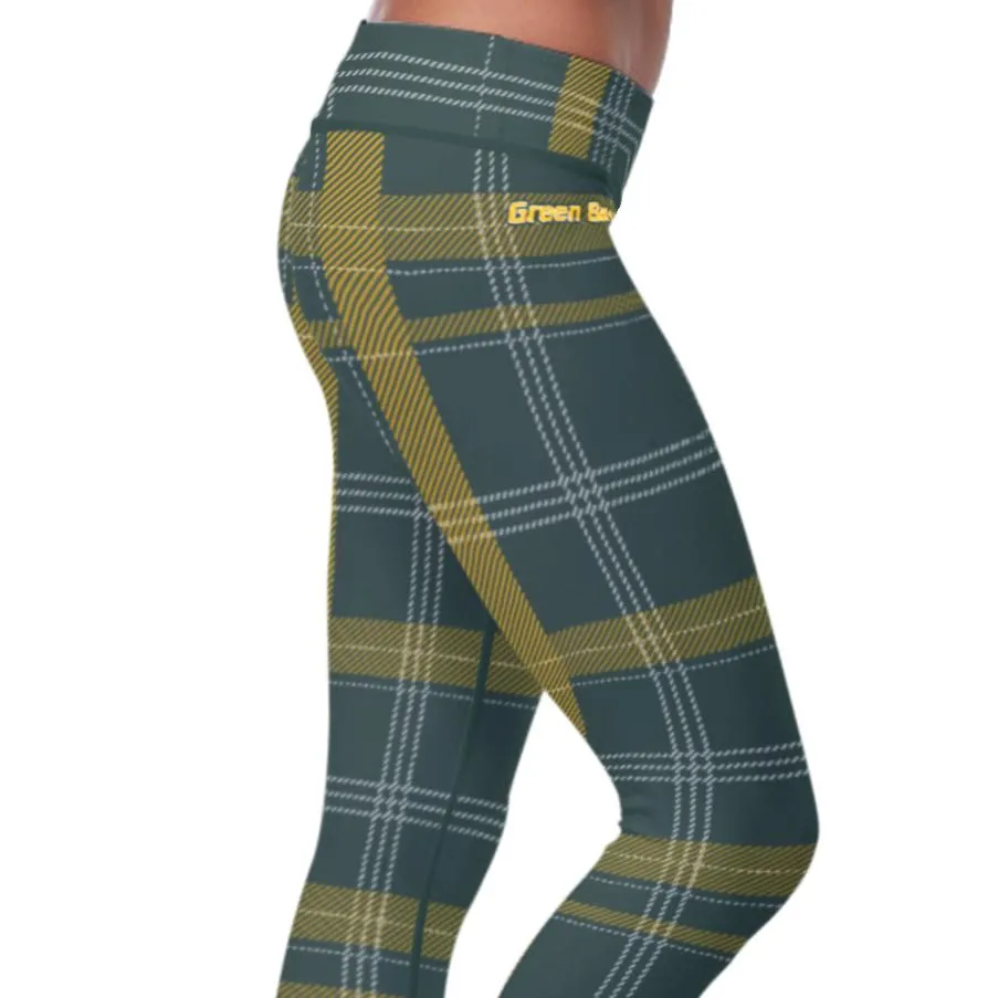 Green Bay Sports Plaid Leggings