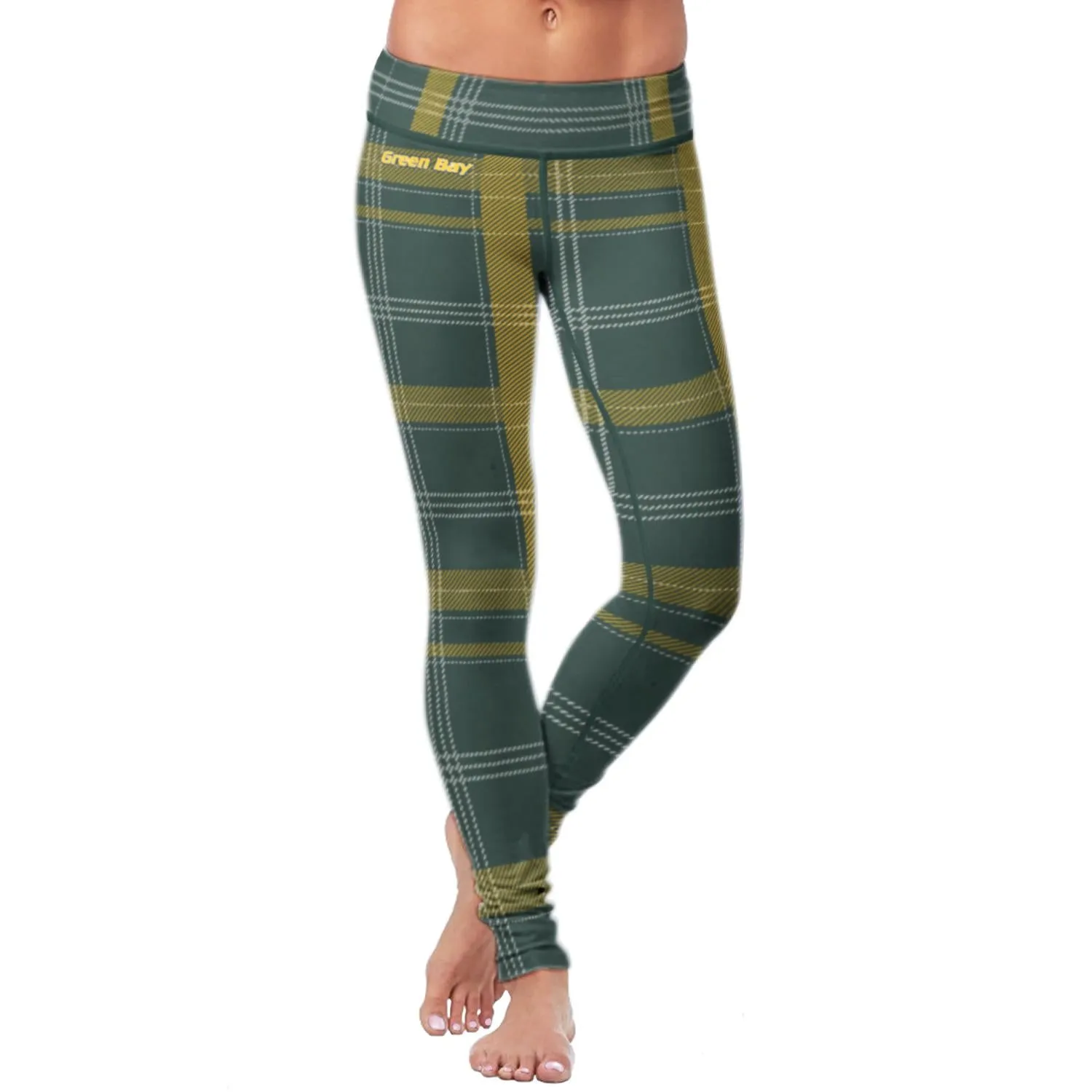 Green Bay Sports Plaid Leggings