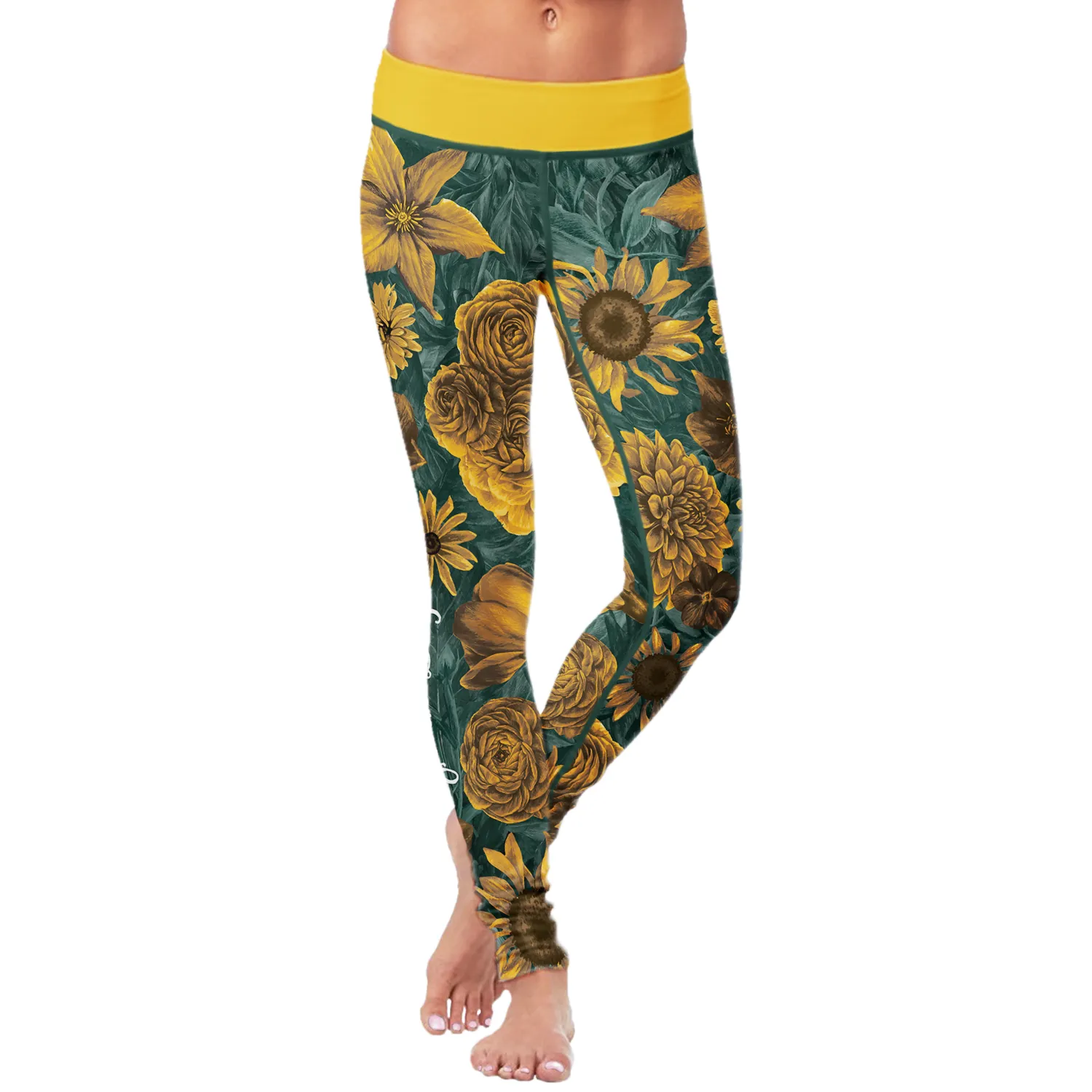 Green Bay Sports Sun Flower Leggings