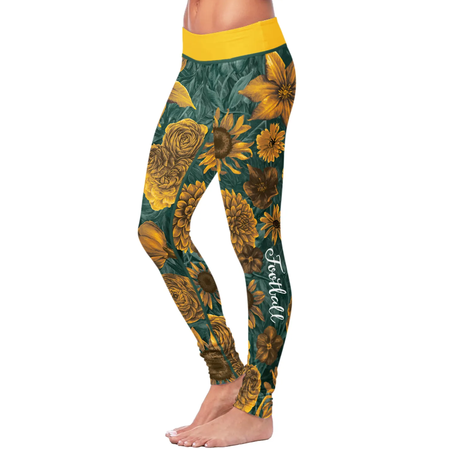 Green Bay Sports Sun Flower Leggings