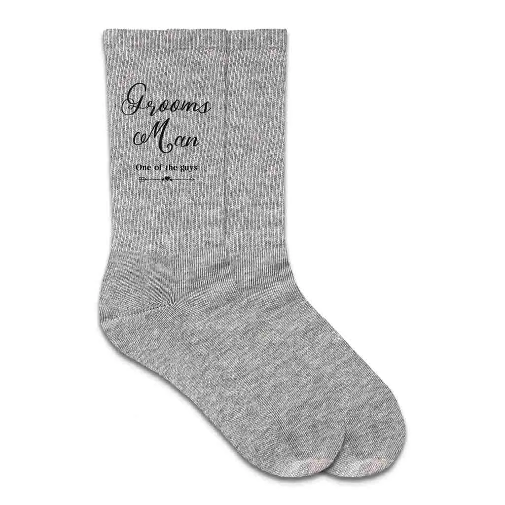 Groomsmen Wedding Party Socks with Fun Saying