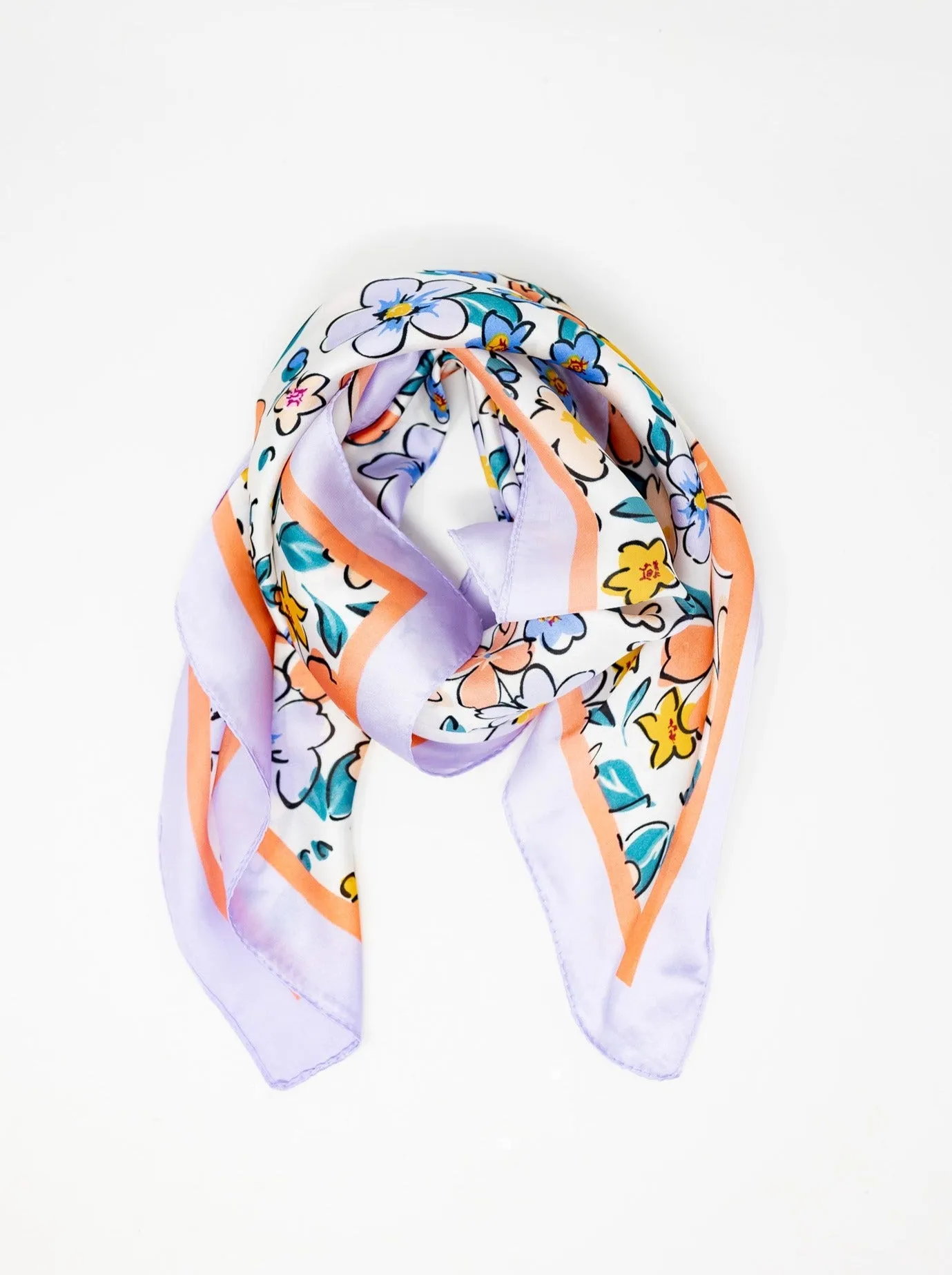 Groovy Floral Silky Scarf