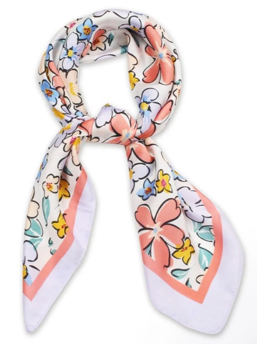 Groovy Floral Silky Scarf