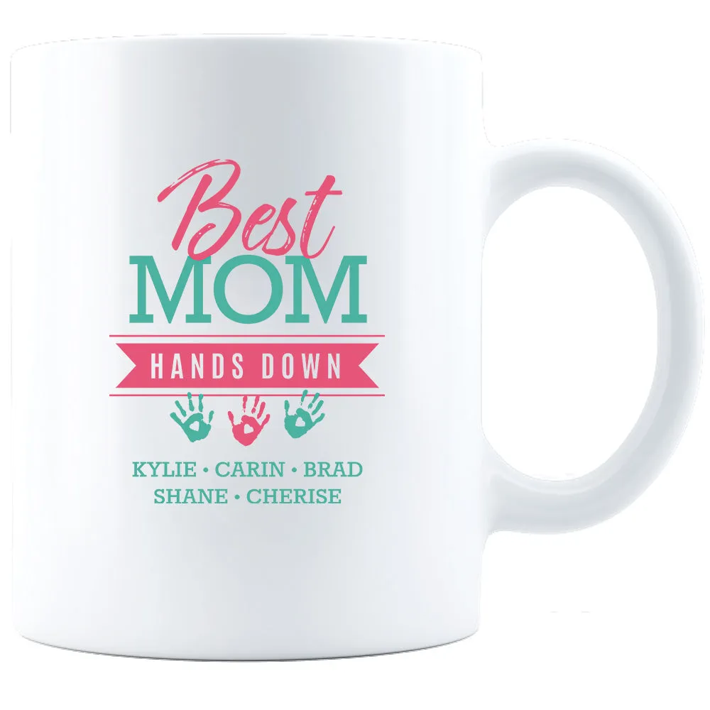 Hands Down Personalized Ceramic Coffee Mug