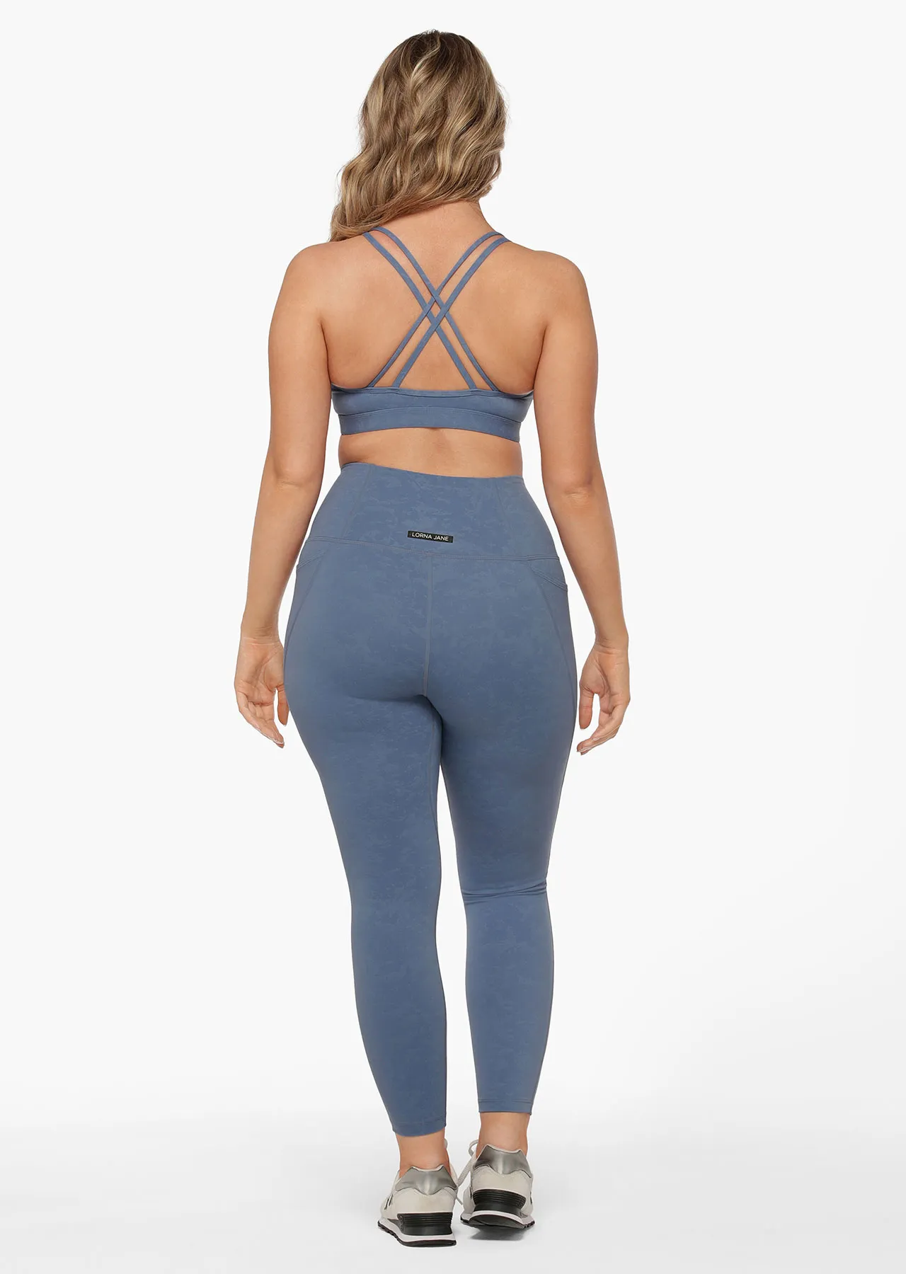 Hi-Fold No Ride Ankle Biter Leggings | Blue | Tights and Leggings | Lorna Jane Australia