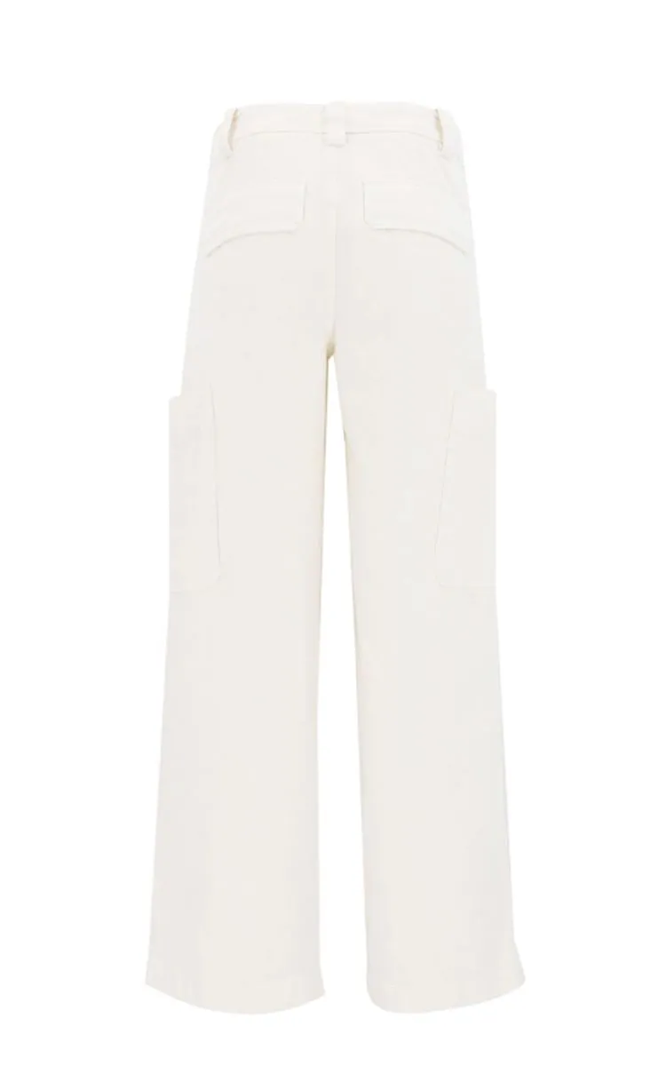 HIGH-WAISTED COTTON TROUSERS